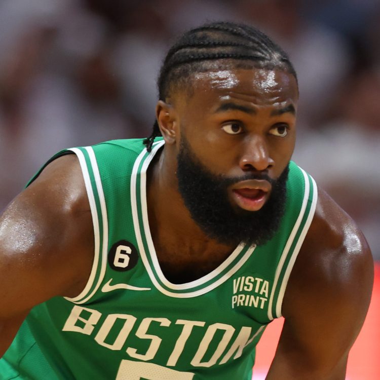Jaylen Brown of the Boston Celtics against the Miami Heat.