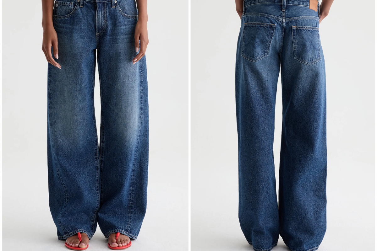 AG Low Rise Wide Leg Jeans