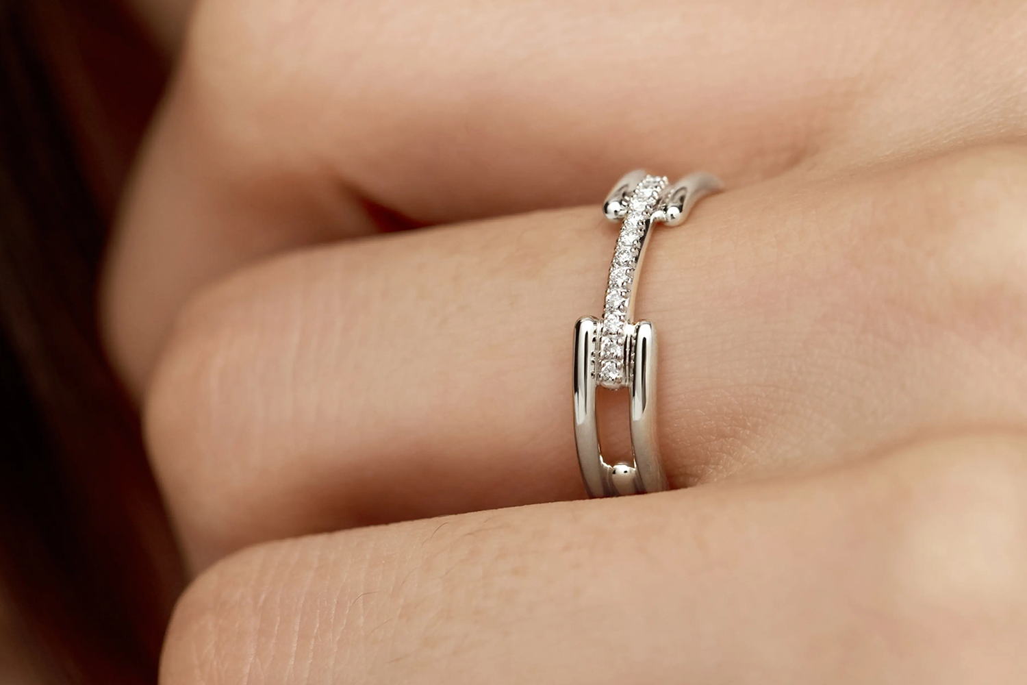 Monica Viander Link Diamond Ring