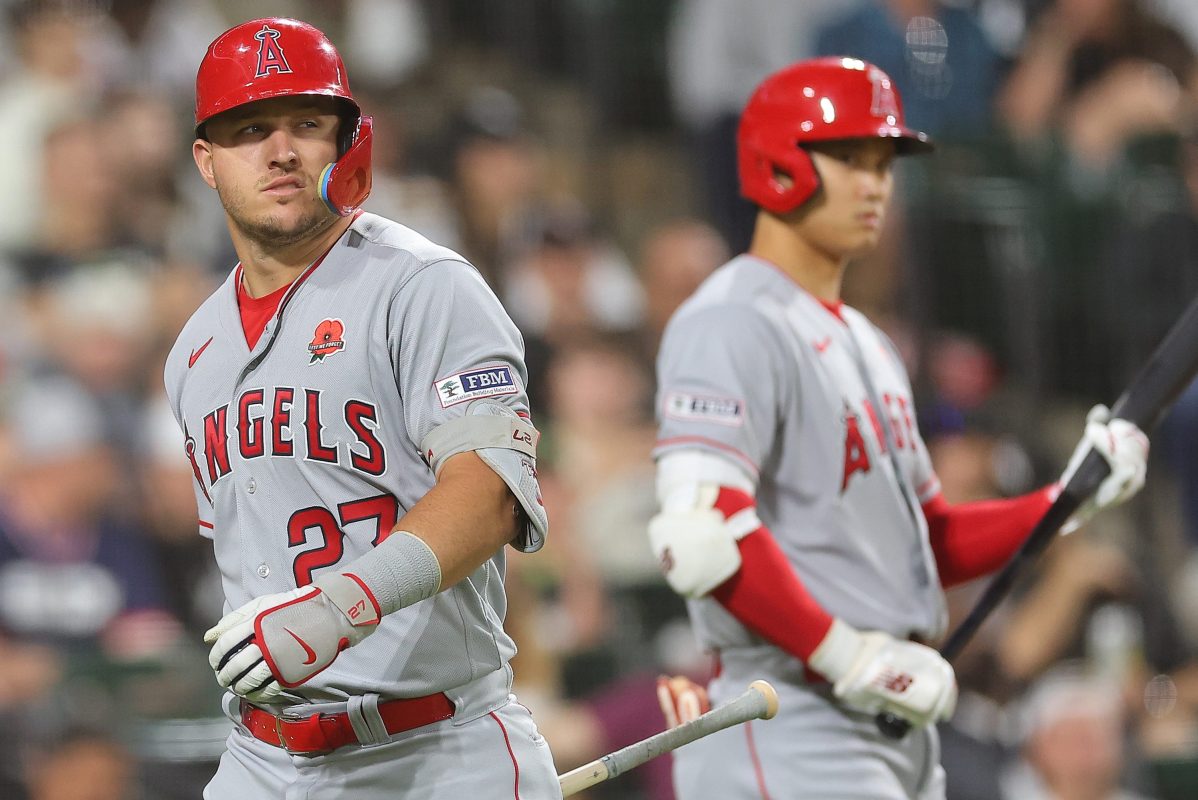 Mike Trout and Shohei Ohtani of the Los Angeles Angels.