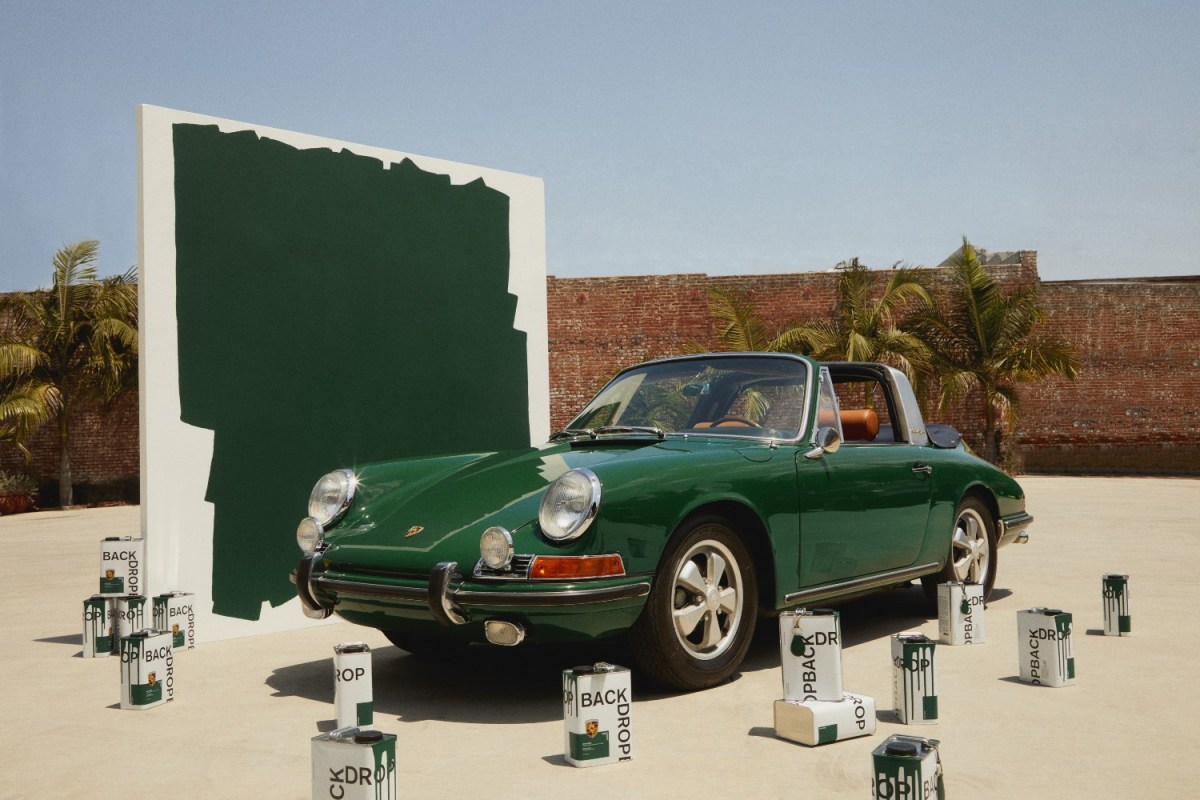 Porsche with green paint