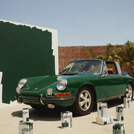 Porsche with green paint