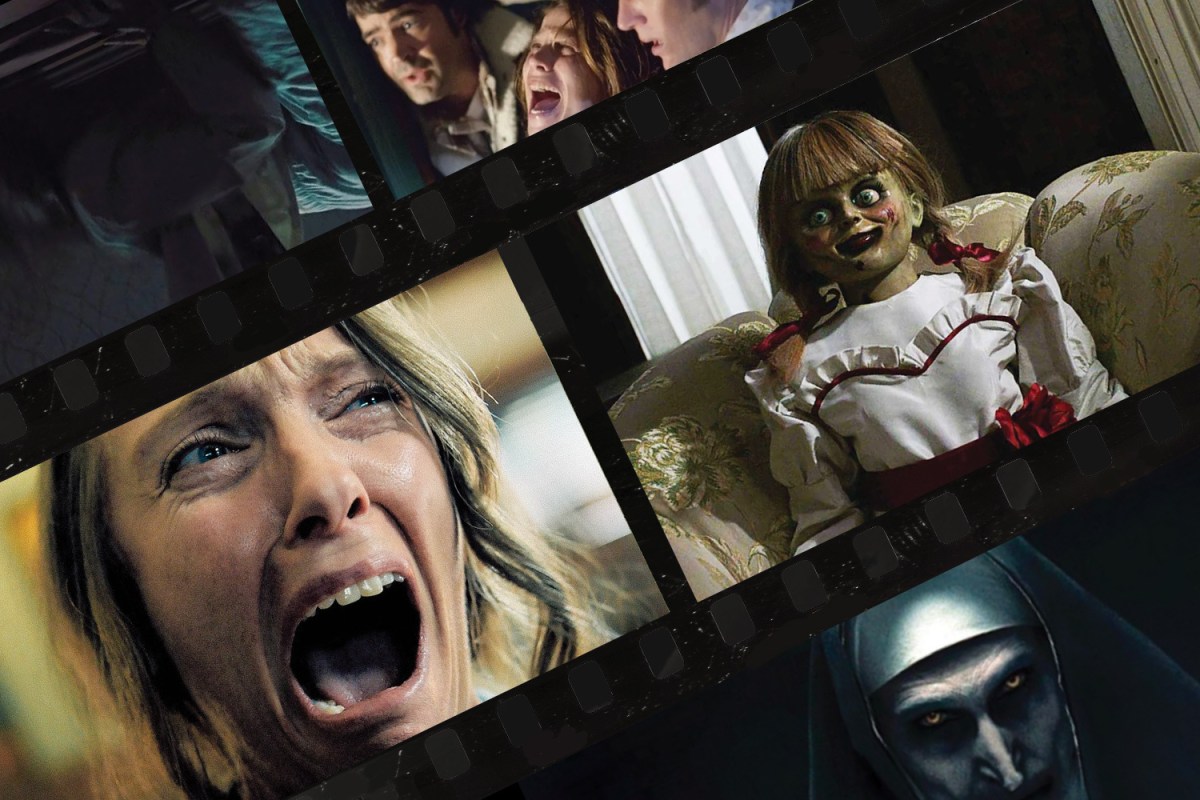 Scenes from "Hereditary" and "The Conjuring"