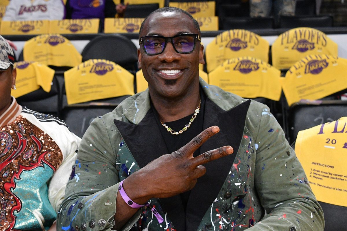 Shannon Sharpe attends an NBA game between the Lakers and Grizzlies.