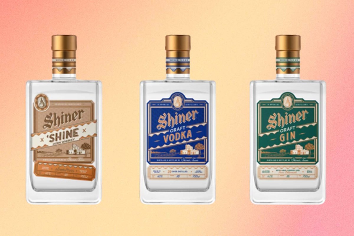 The first three bottle releases from Shiner Spirits