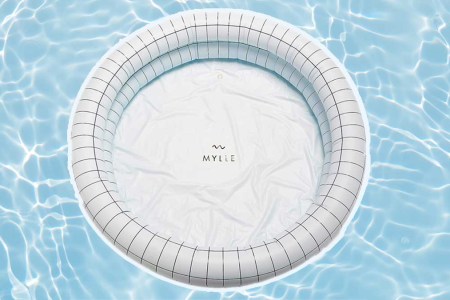 The Mylle Inflatable Pool, on a water background