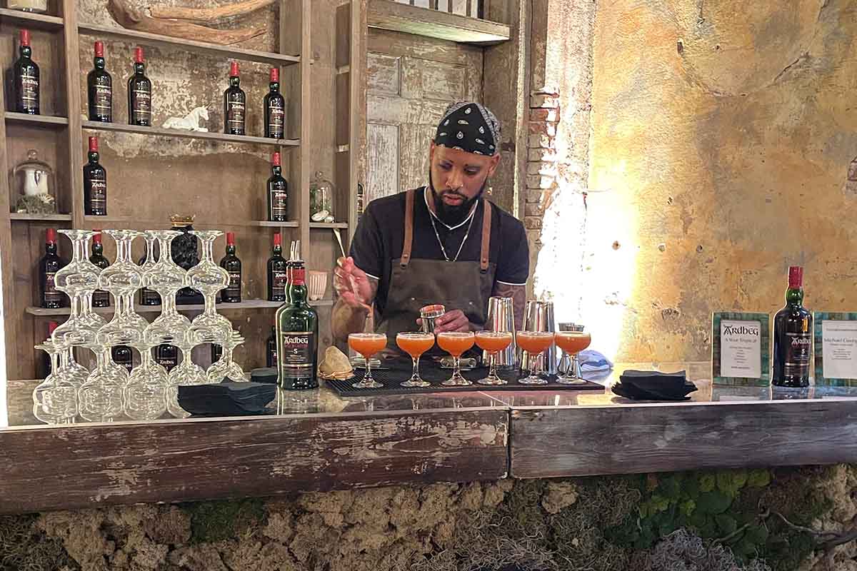 A bartender at the La Maison by Moët Hennessy USA event at Tales of the Cocktail