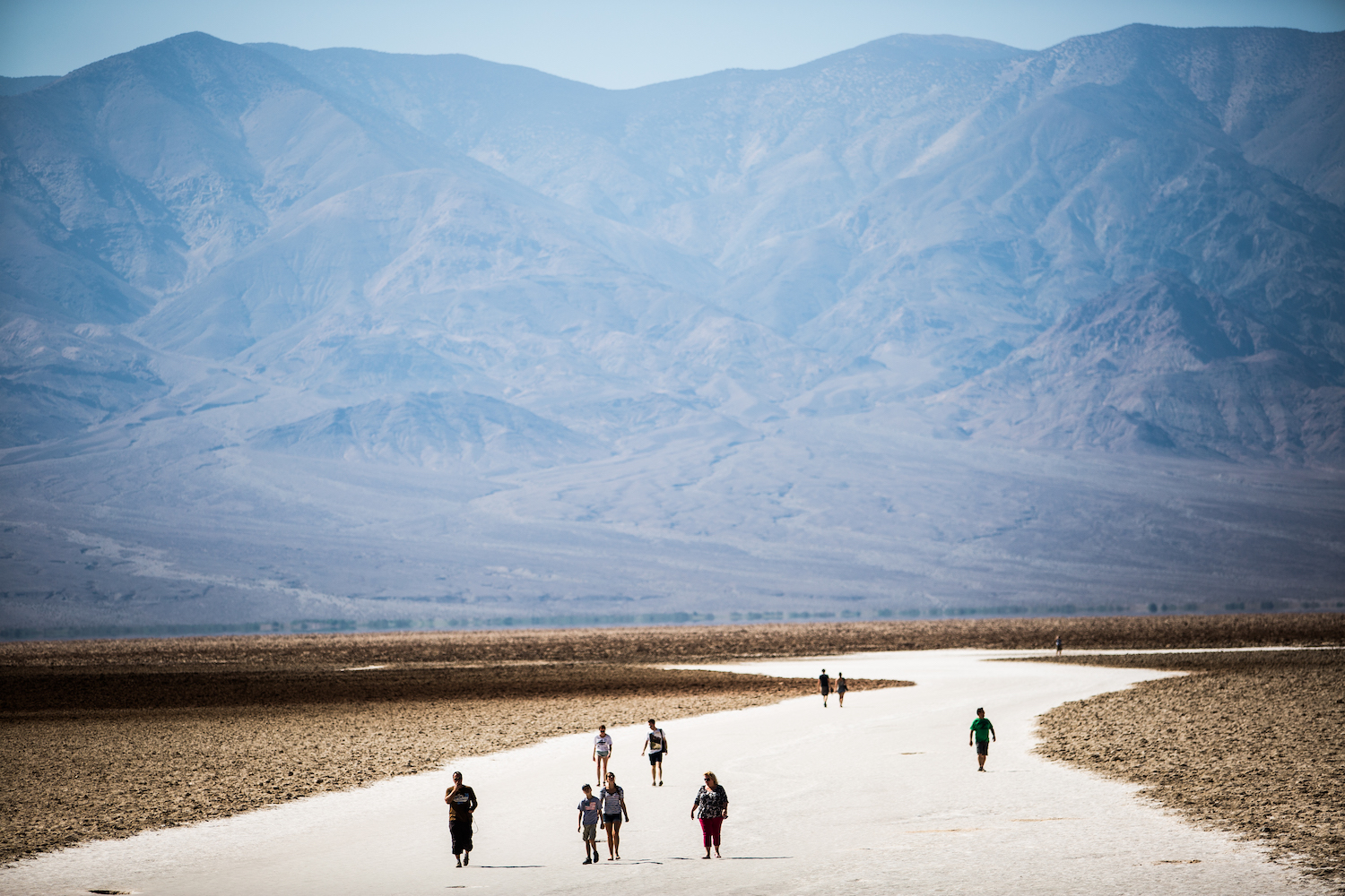 Badwater, the lowest and hottest place on earth, in California's Death Valley National Park.