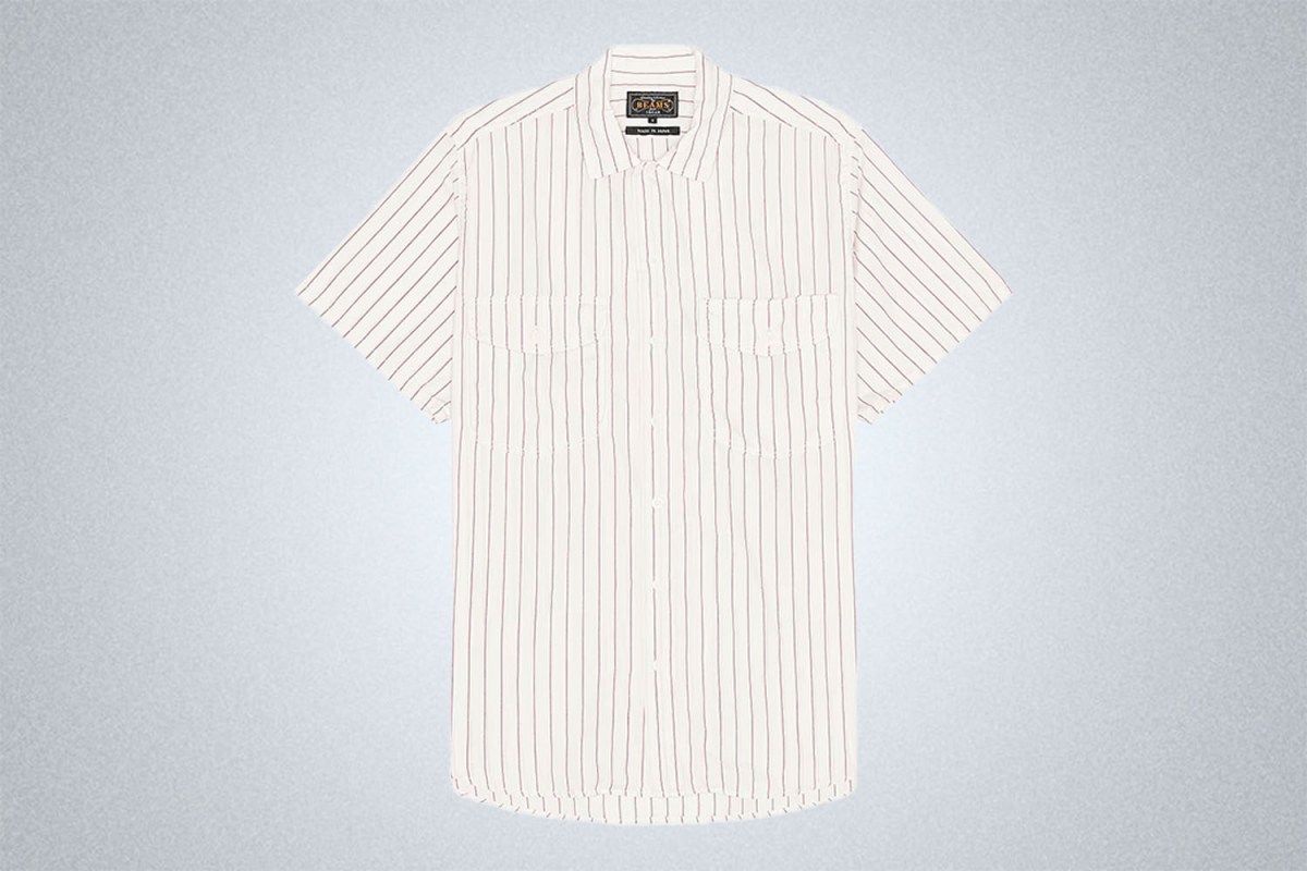 Beams Plus Short-Sleeve Stripe Work Shirt