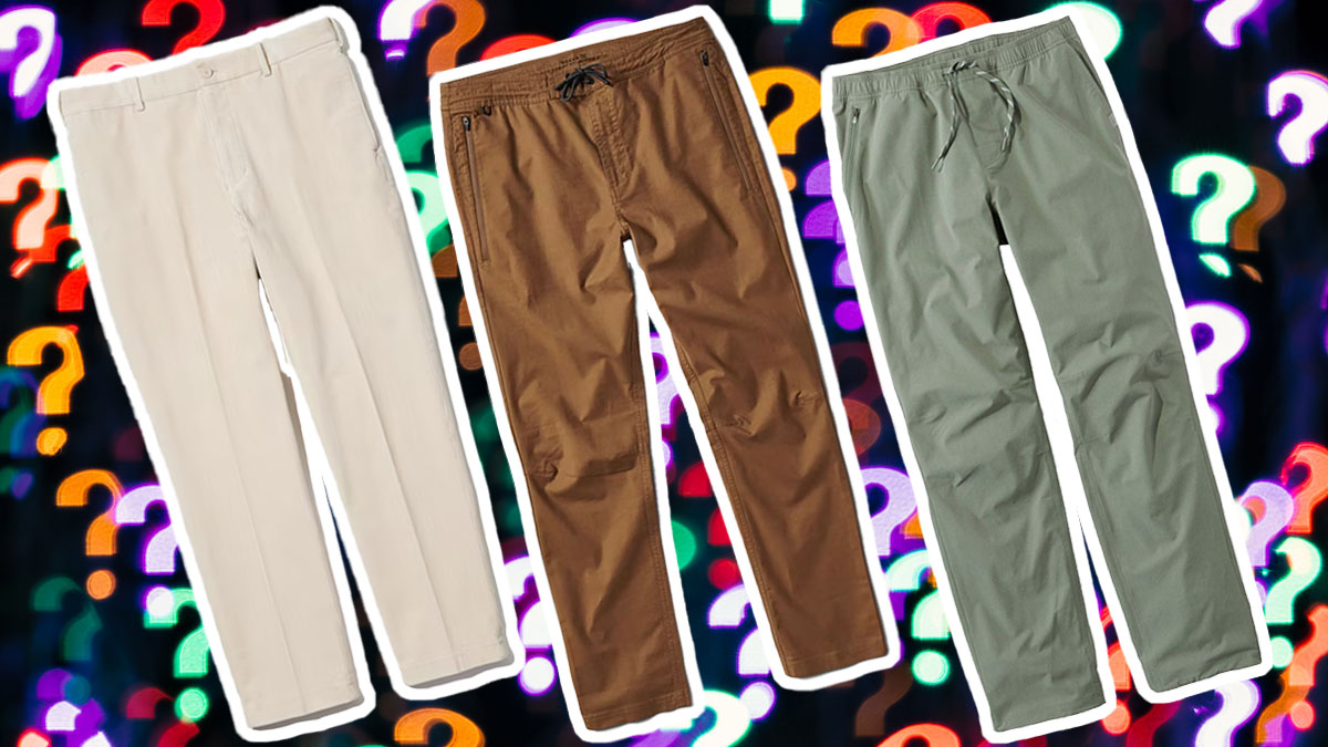 a collage of the best mens performance pants