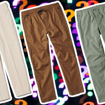 a collage of the best mens performance pants