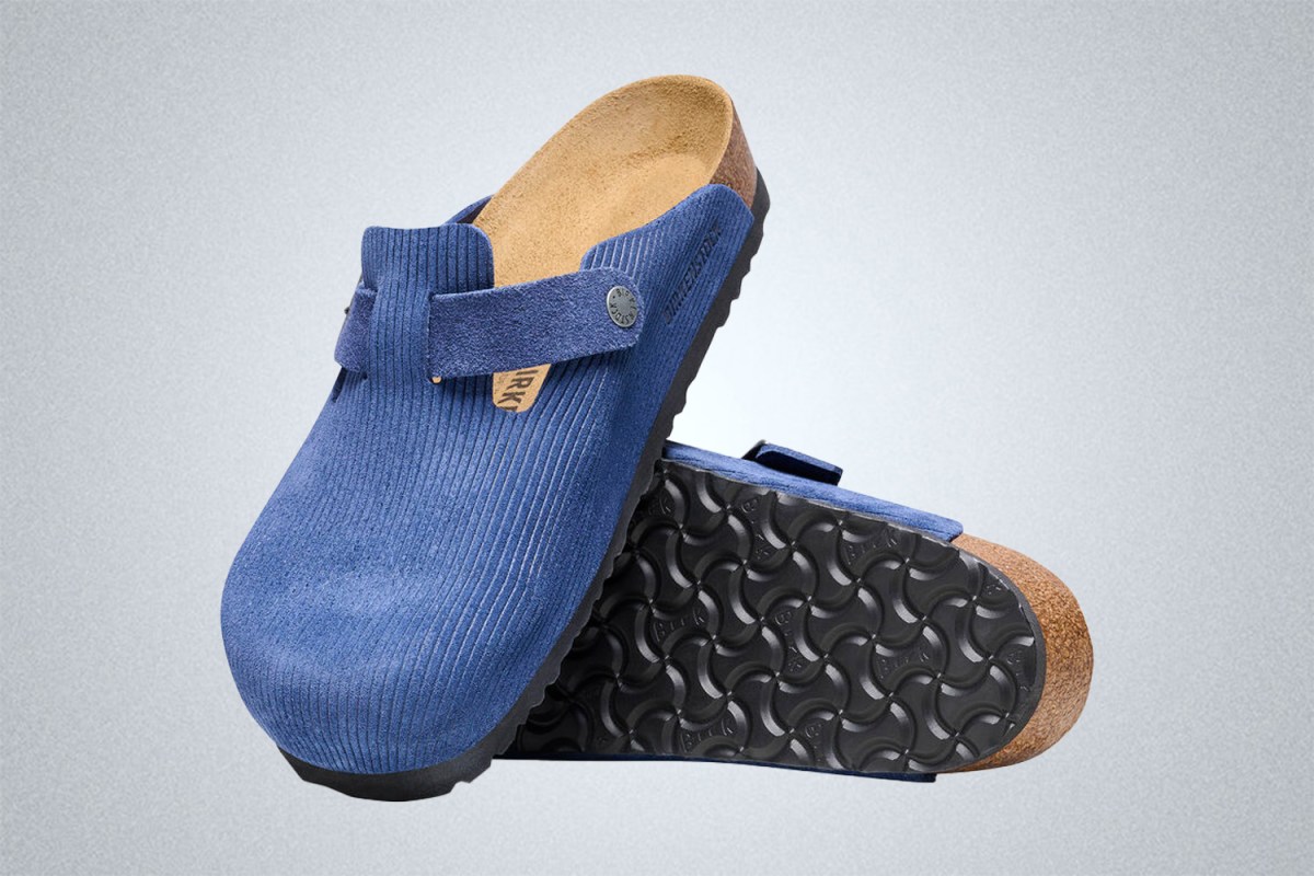 Birkenstock Boston Suede Embossed Slide