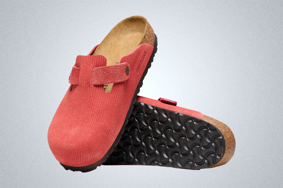 Birkenstock Boston Suede Embossed Slide