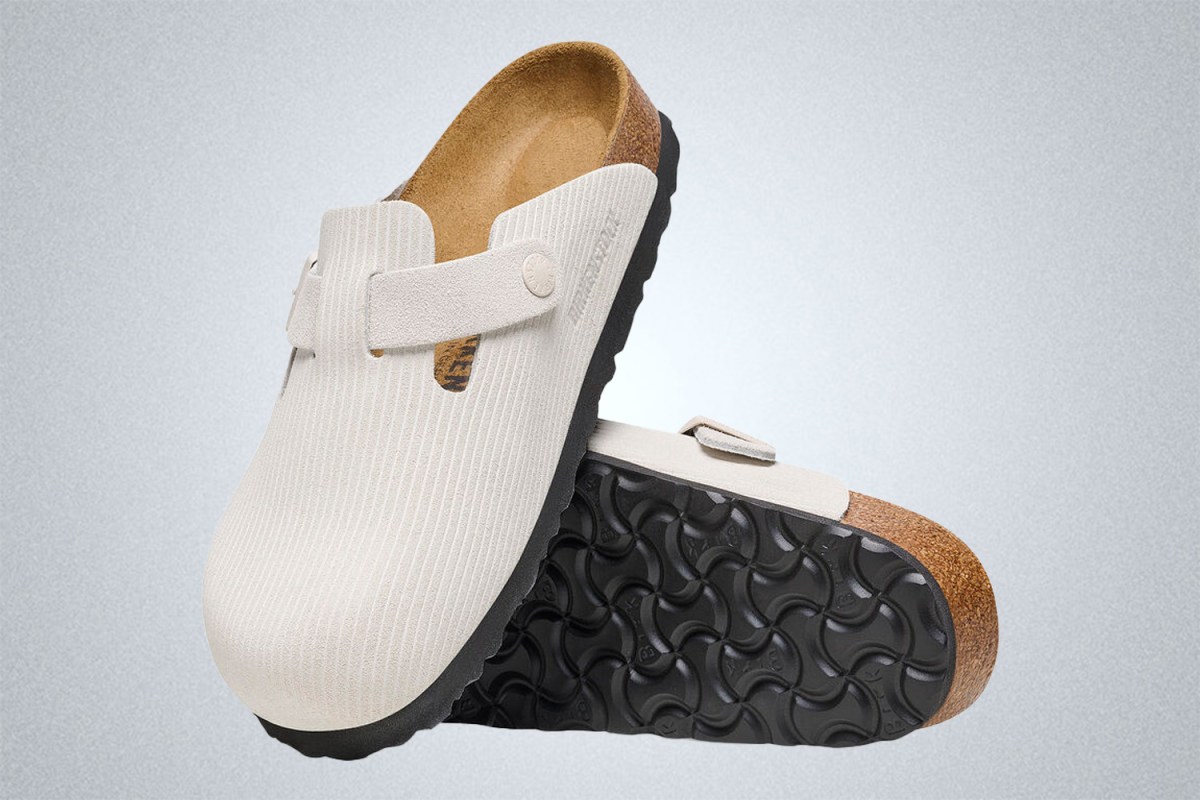 Birkenstock Boston Suede Embossed Slide