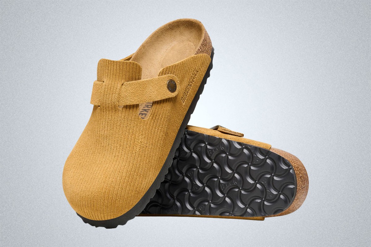 Birkenstock Boston Suede Embossed Slide