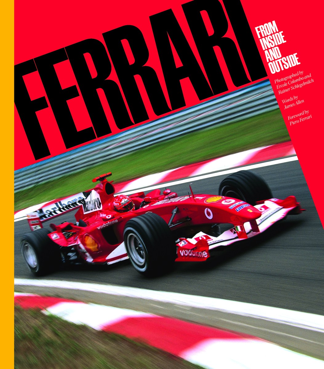 <p><span style="font-weight: 400">With director Michael Mann’s Enzo Ferrari biopic generating plenty of buzz before it hits theaters in December, the history of Italian Formula 1 racing is having a moment — which makes now the perfect time to peek inside <em><a href="https://www.amazon.com/Ferrari-Inside-Outside-James-Allen/dp/1788842103/ref=sr_1_2?crid=Z62221IE5OSK&keywords=ferrari+acc+art+books&qid=1690830738&sprefix=ferrari+acc+art+book%2Caps%2C87&sr=8-2&ufe=app_do%3Aamzn1.fos.006c50ae-5d4c-4777-9bc0-4513d670b6bc&tag=insid029-20&tag=insid029-20">Ferrari: From Inside and Outside</a> </em>from </span><span style="font-weight: 400">Michael Schumacher's biographer James Allen and ACC Art Books. Featuring hundreds of stunning images from legendary photographers Rainer Schlegelmilch and Ercole Colombo, the book provides an intimate look at Ferrari's involvement with F1 from the 1960s onwards. Herein, Allen breaks down 13 of the best photographs.</span></p>