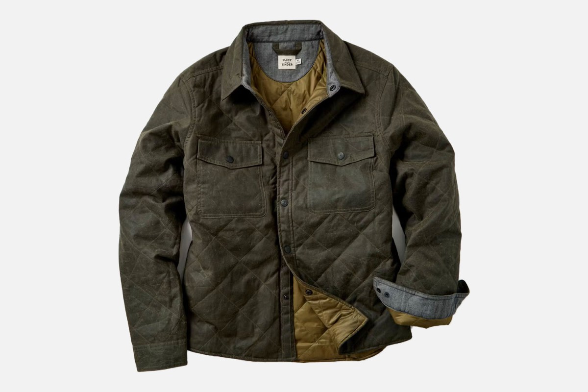 The Most Versatile: Flint and Tinder Quilted Waxed Shirt Jacket