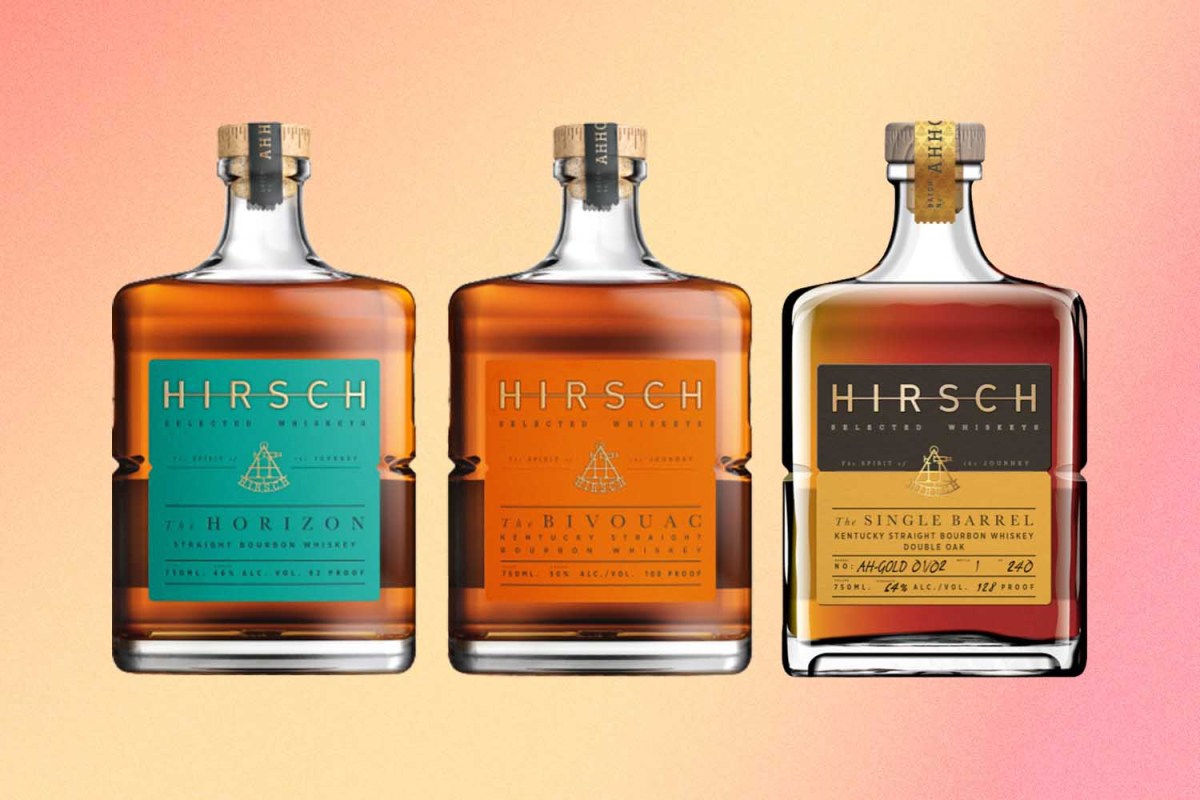 three bottles of Hirsch