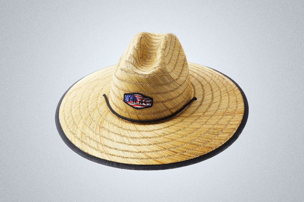 Sun Hat: Huk Camo Patch Straw Hat