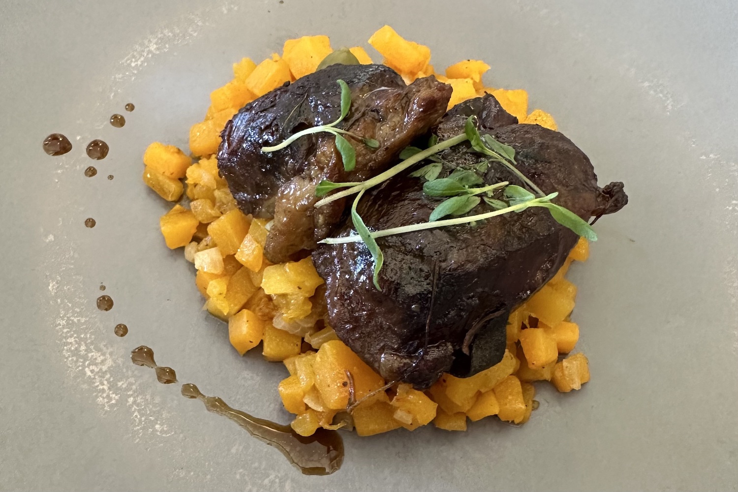 Braised beef with squash from Côté Mas in france
