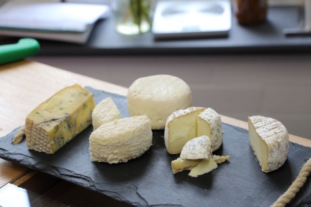 A cheese board at Cosyn Cymru