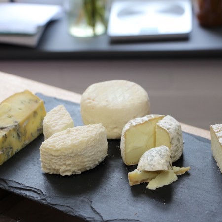 A cheese board at Cosyn Cymru