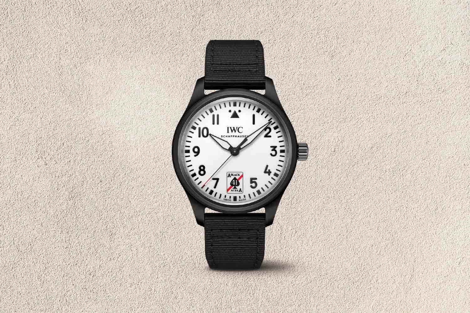 Black and white IWC Pilot’s Watch Automatic 41 Black Aces