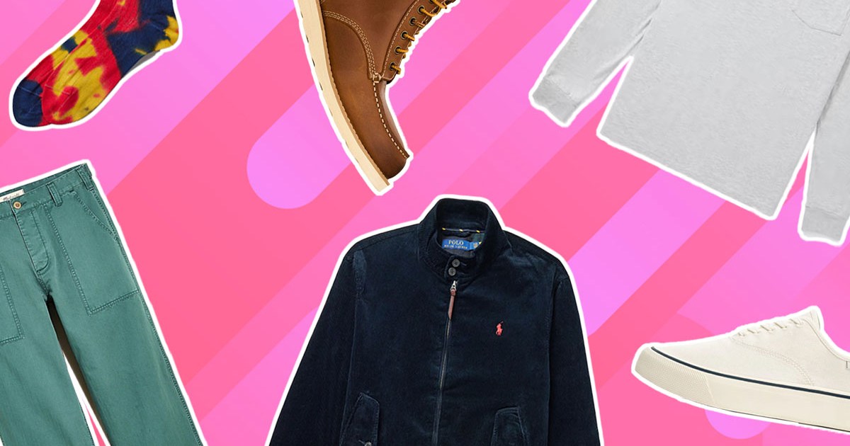 a collage of Labor Day style deals on a pink background