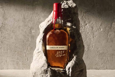 A bottle of Maker's Mark Cellar Aged in limestone. The release is the first extra-aged release from the distillery.