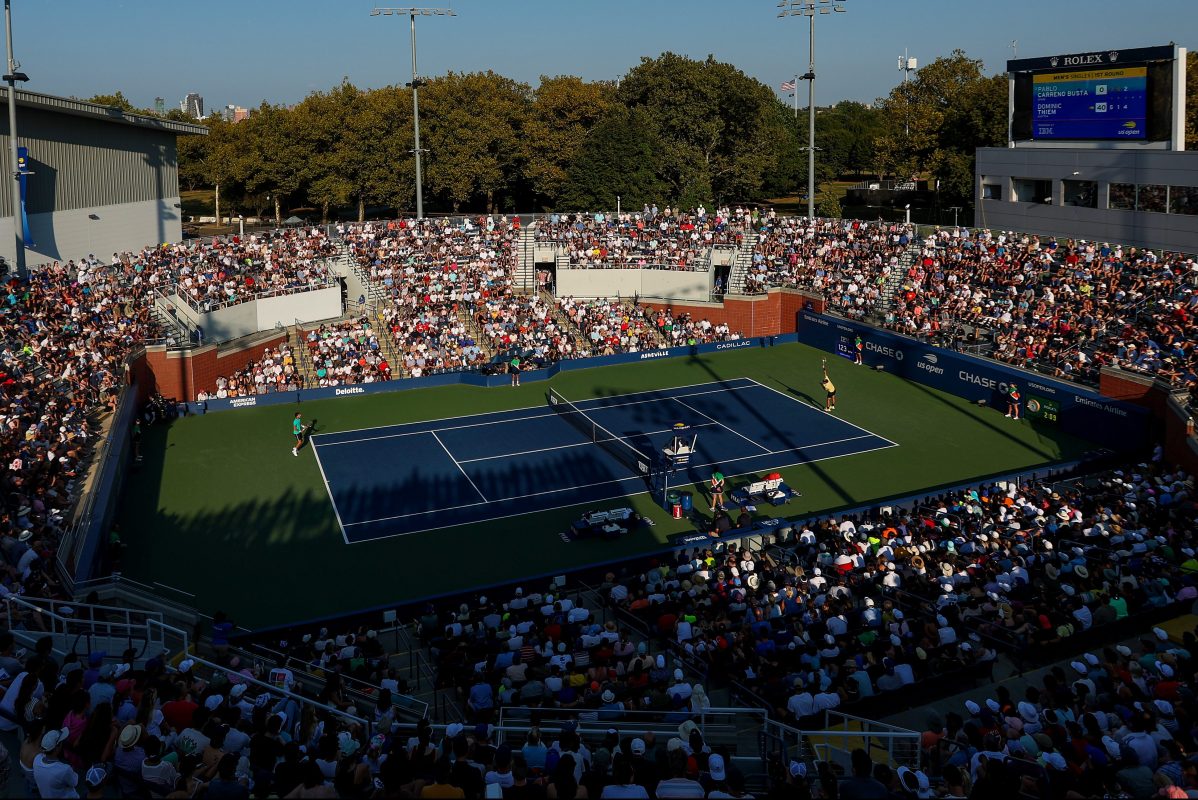 A general view of Court 17 at the US Open.