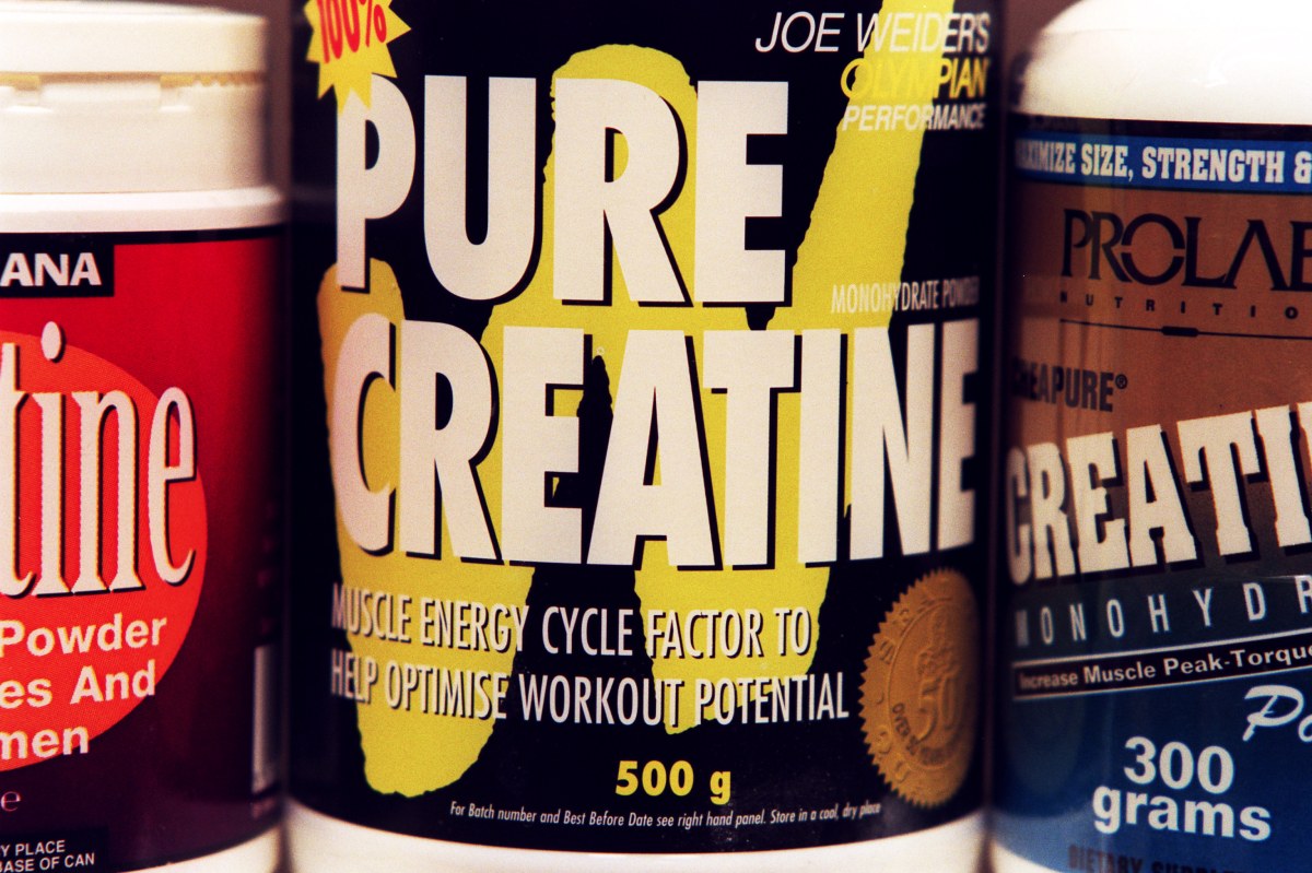 Close-up images of old creatine labels.