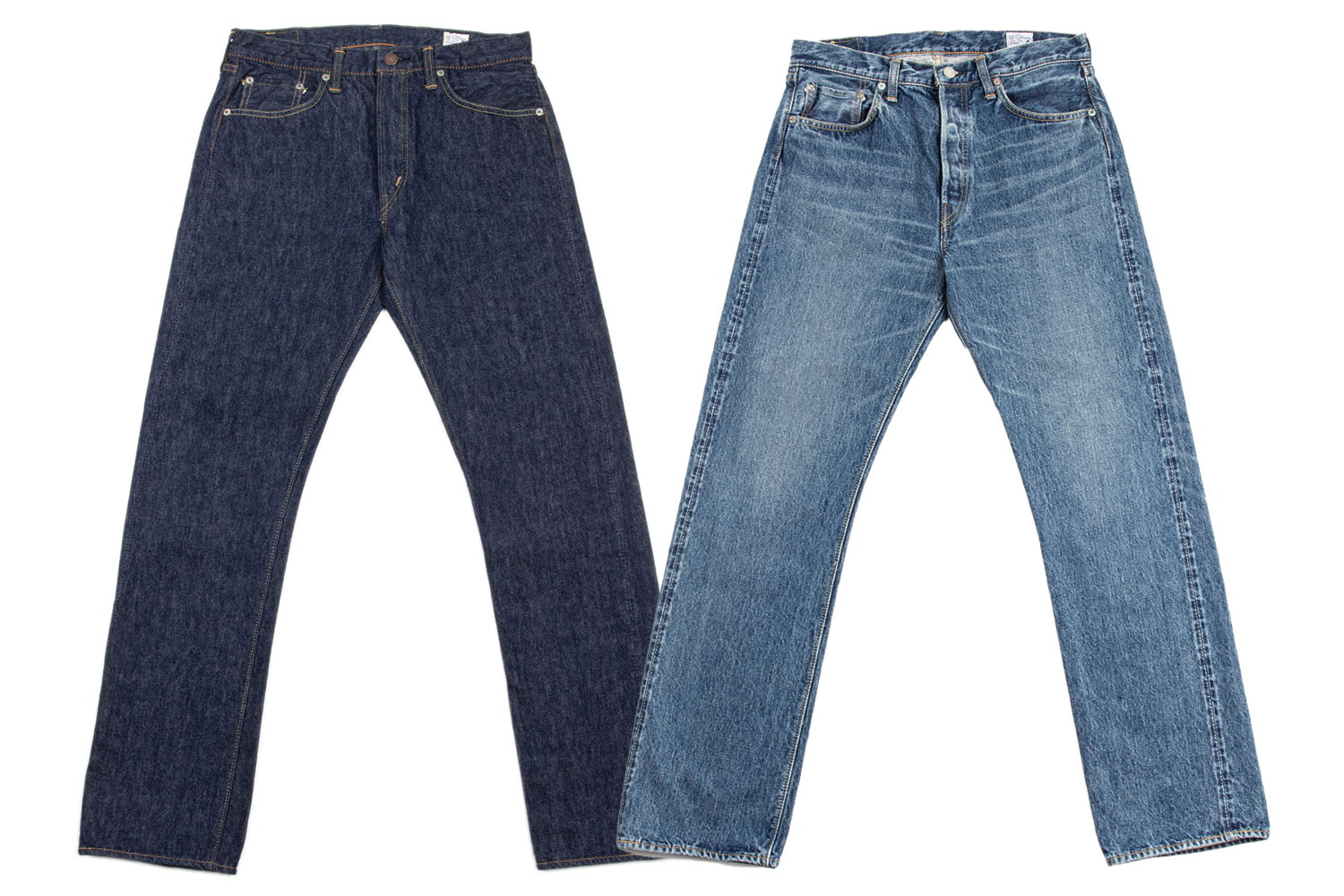 Two pairs of Orslow jeans