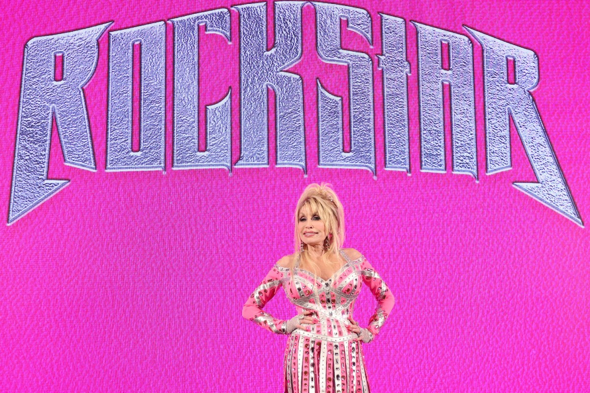 Dolly Parton and "Rockstar" logo