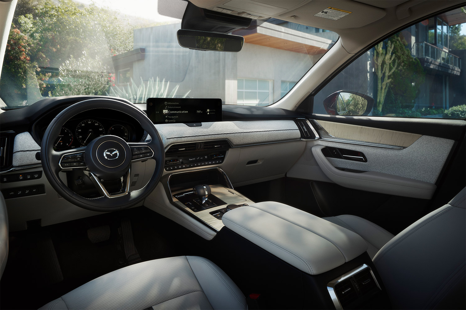 The dashboard and infotainment in the 2024 Mazda CX-90 SUV
