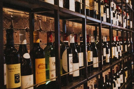 Several bottles in a wine shop -- wine interest in the U.S. is declining