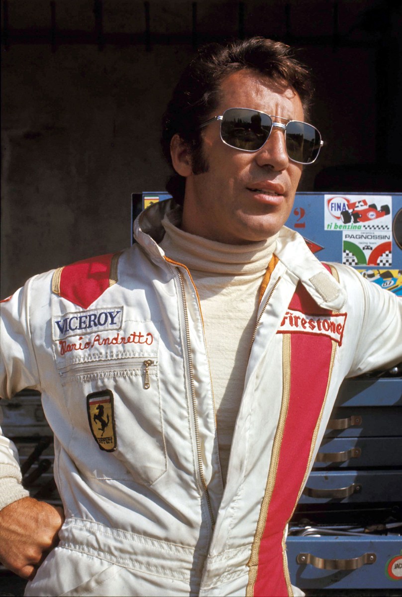 "The coolest F1 driver ever? Mario Andretti effortlessly styling it in Italy 1972."