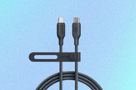 A blac Anker 543 USB-C to USB-C Cable, which is cheaper than Apple's new USB-C cables