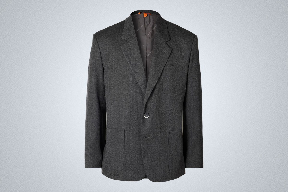 Barena Virgil Wool Herringbone Blazer