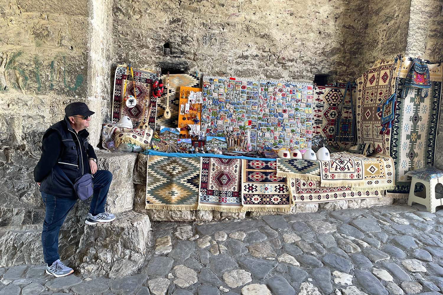 A souvenir shop in Berat