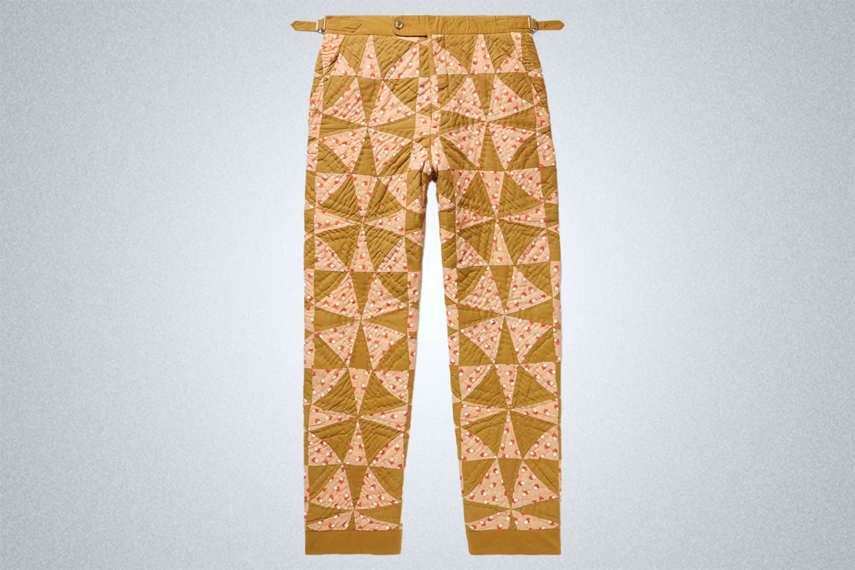 Bode Kaleidoscope Straight-Leg Quilted Printed Cotton Trousers