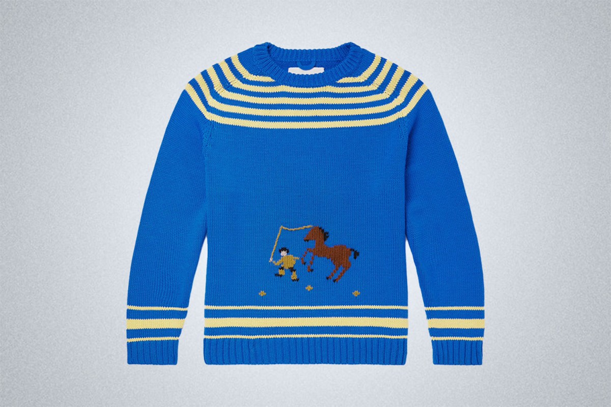 Bode Pony Embroidered Wool Sweater