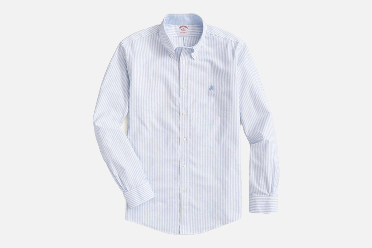 The Purist Pick: Brooks Brothers Stretch Madison Relaxed-Fit Non-Iron Bengal Stripe Oxford Shirt