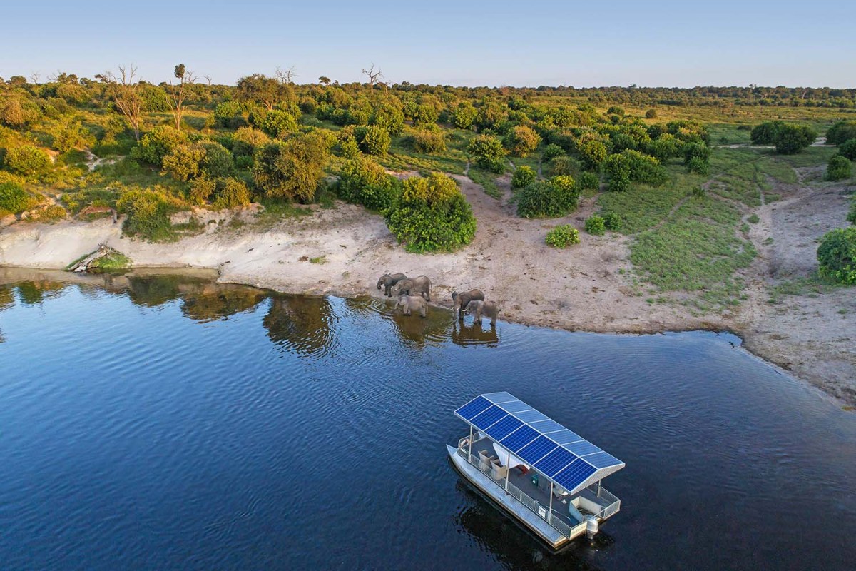 Chobe Game Lodge River Safari with solar boat