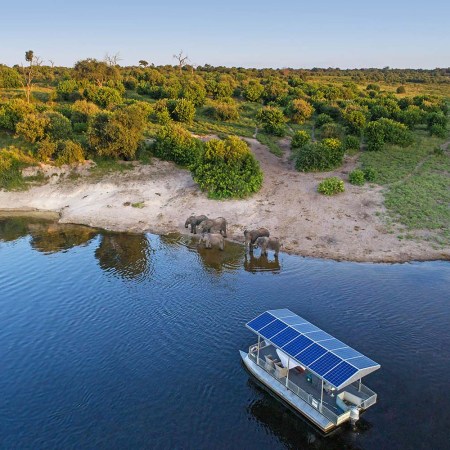 Chobe Game Lodge River Safari with solar boat
