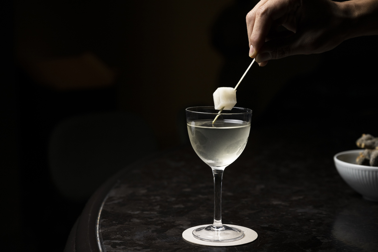 Dongji Martini from naro nyc on a black background