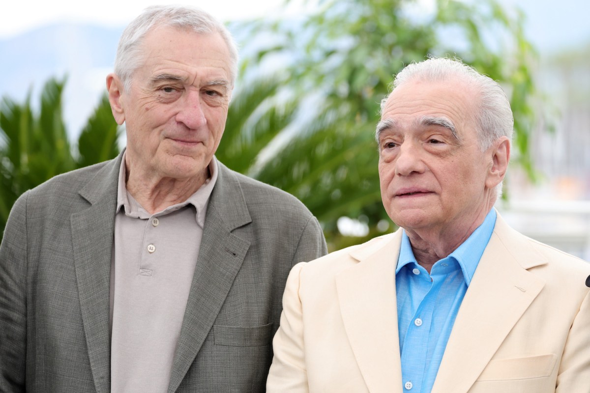 Robert De Niro and Martin Scorsese attend the "Killers Of The Flower Moon" photocall at the 76th annual Cannes film festival at Palais des Festivals on May 21, 2023 in Cannes, France.