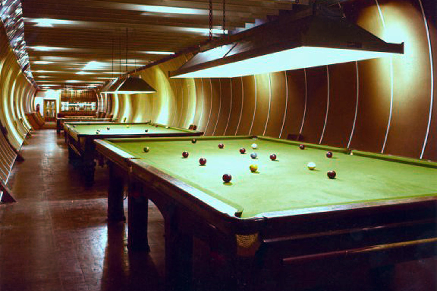 A billiards room from the British Telecommunications days