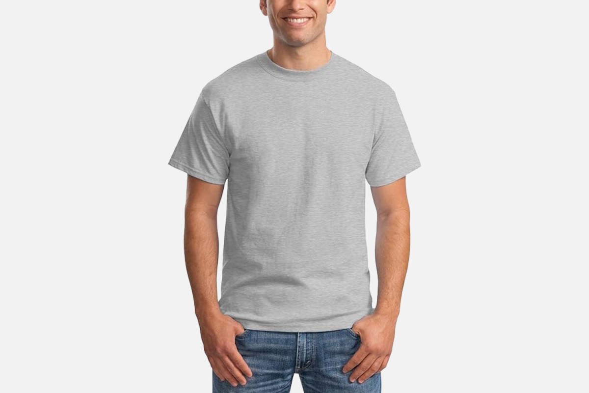 Hanes Beefy Crewneck Cotton T-Shirt (2-Pack)