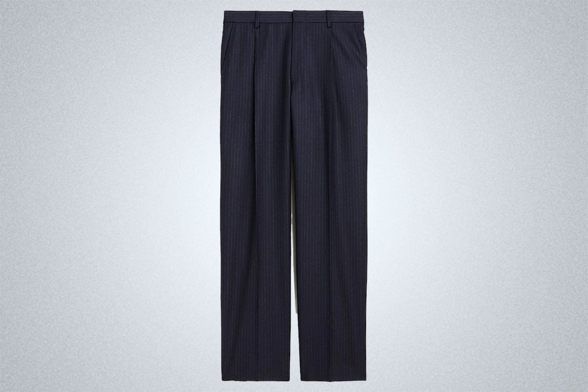 J.Crew Italian Wool Flannel Kenmare Chalk Stripe Suit Trousers