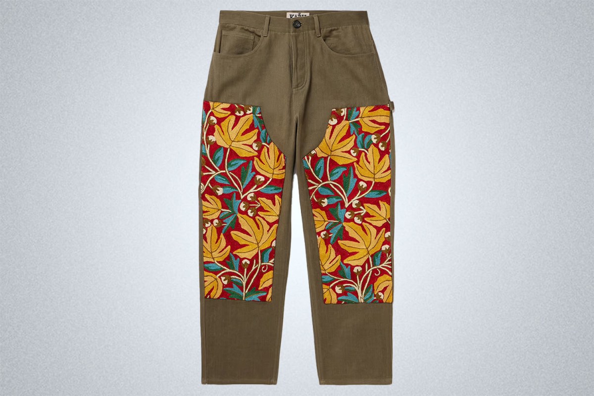 Karu Research Embroidered Cotton and Silk-Blend Trousers